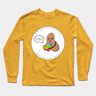 Panromantic Pride: Aggressively Inclusive Bean Long Sleeve T-Shirt